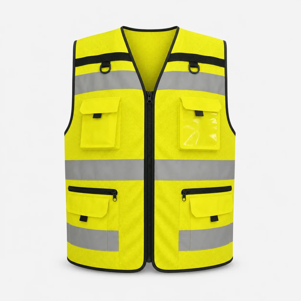 HVW108-MASH MULTI-POCKET MESH REFLECTIVE VEST