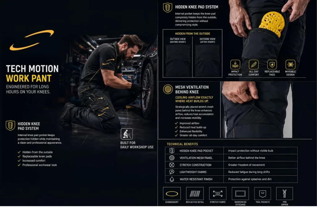 TECH MOTION WORK PANT product detail