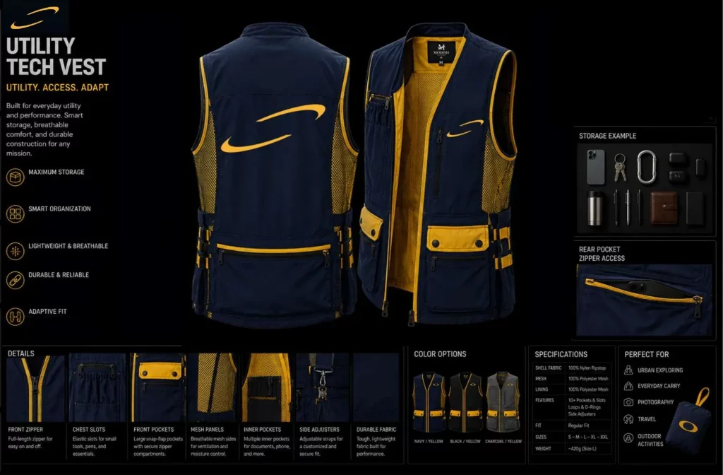 UTILITY TECH VEST product detail