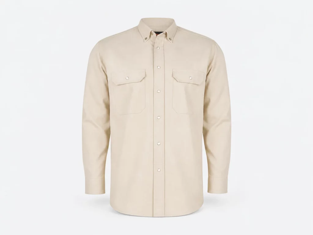 XK-004 FR STRETCH WORK SHIRT WITH PEARL SNAPS