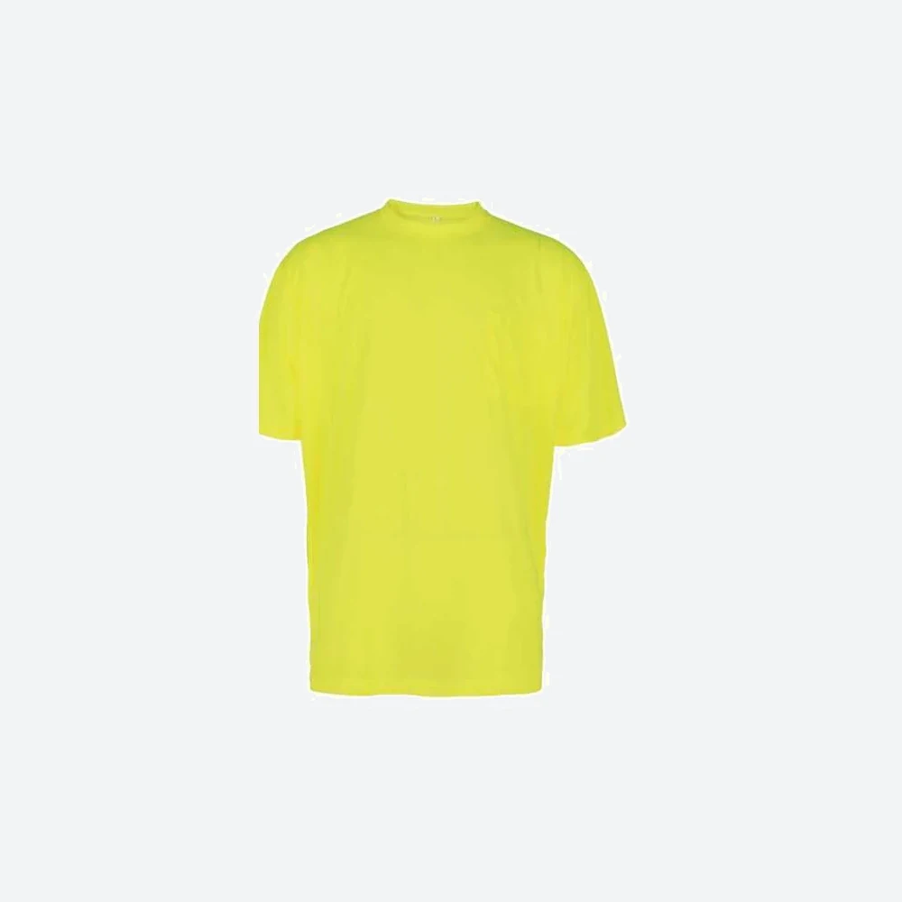XK-024 HI-VIS LIME BIRDSEYE SAFETY SHORT SLEEVE SHIRT