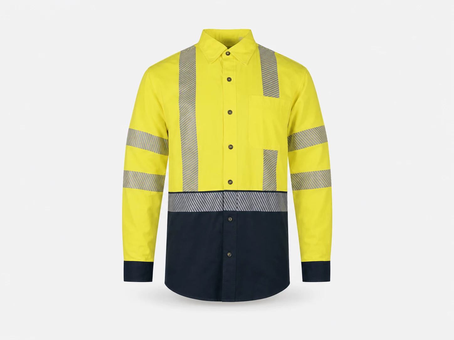XK-106 INHERENT FR HI-VIS TWO TONE WORK SHIRT