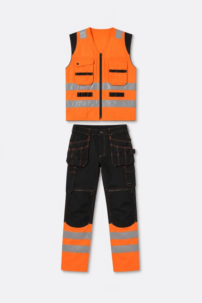 XK-140 HI-VIS CARGO VEST AND TROUSERS