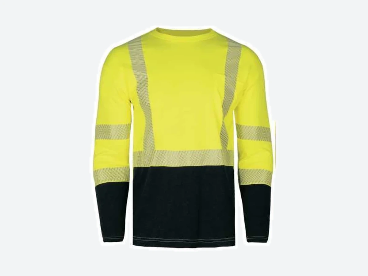 XK-143 HI-VIS LONG SLEEVES BREATHABLE BIRDSEYE SAFETY T-SHIRT