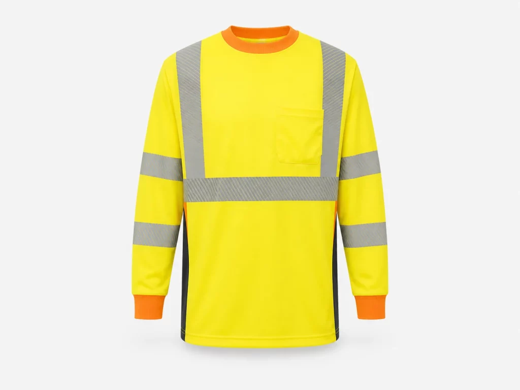 XK-145 HI-VIS LONG SLEEVES BIRDSEYE SAFETY T-SHIRT