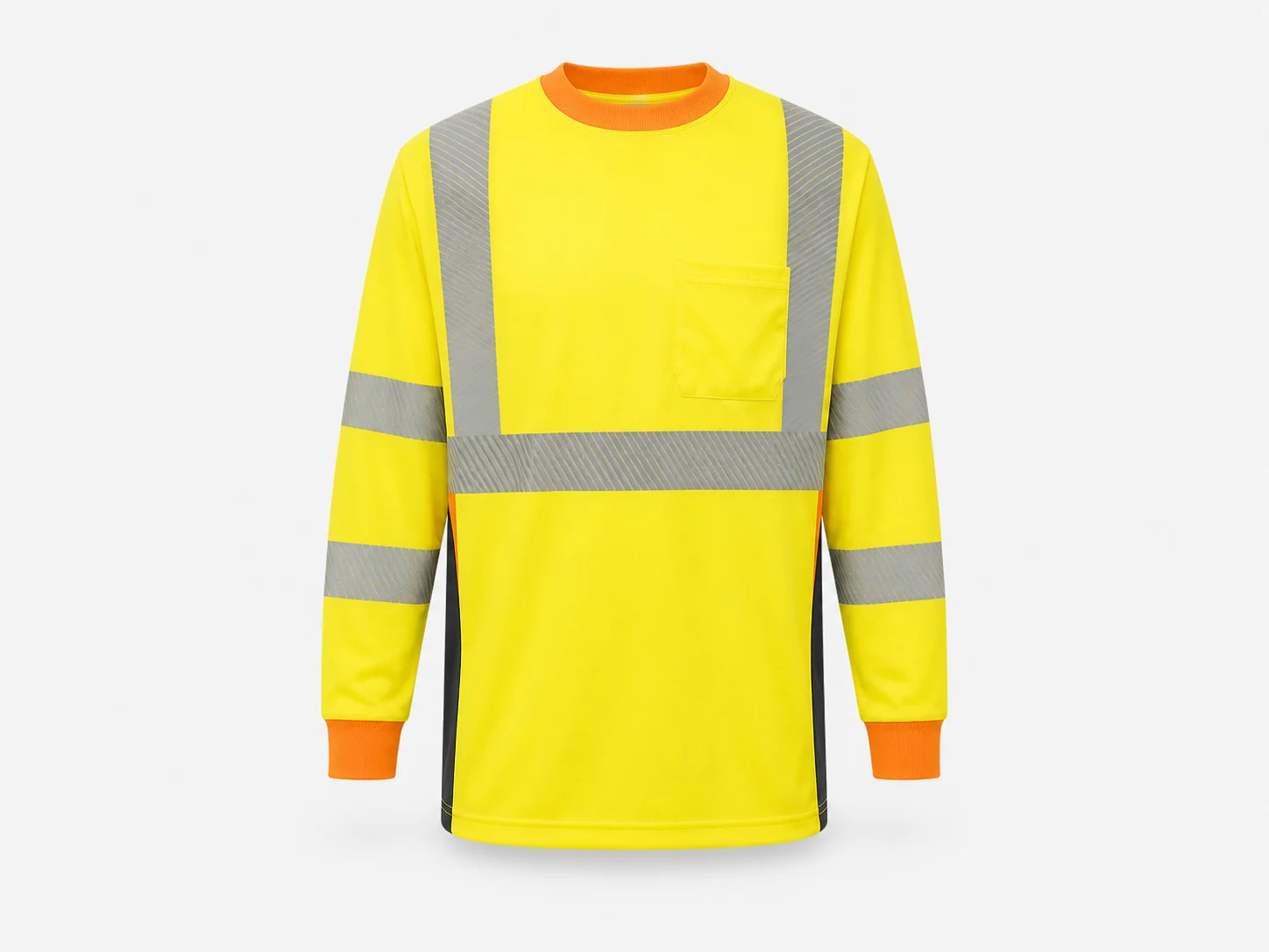 XK-145 HI-VIS LONG SLEEVES BIRDSEYE SAFETY T-SHIRT