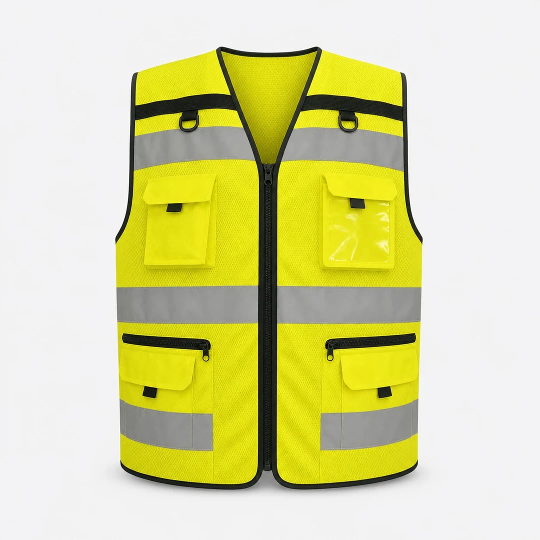 HVW108 MULTI-POCKET OXFORD REFLECTIVE VEST
